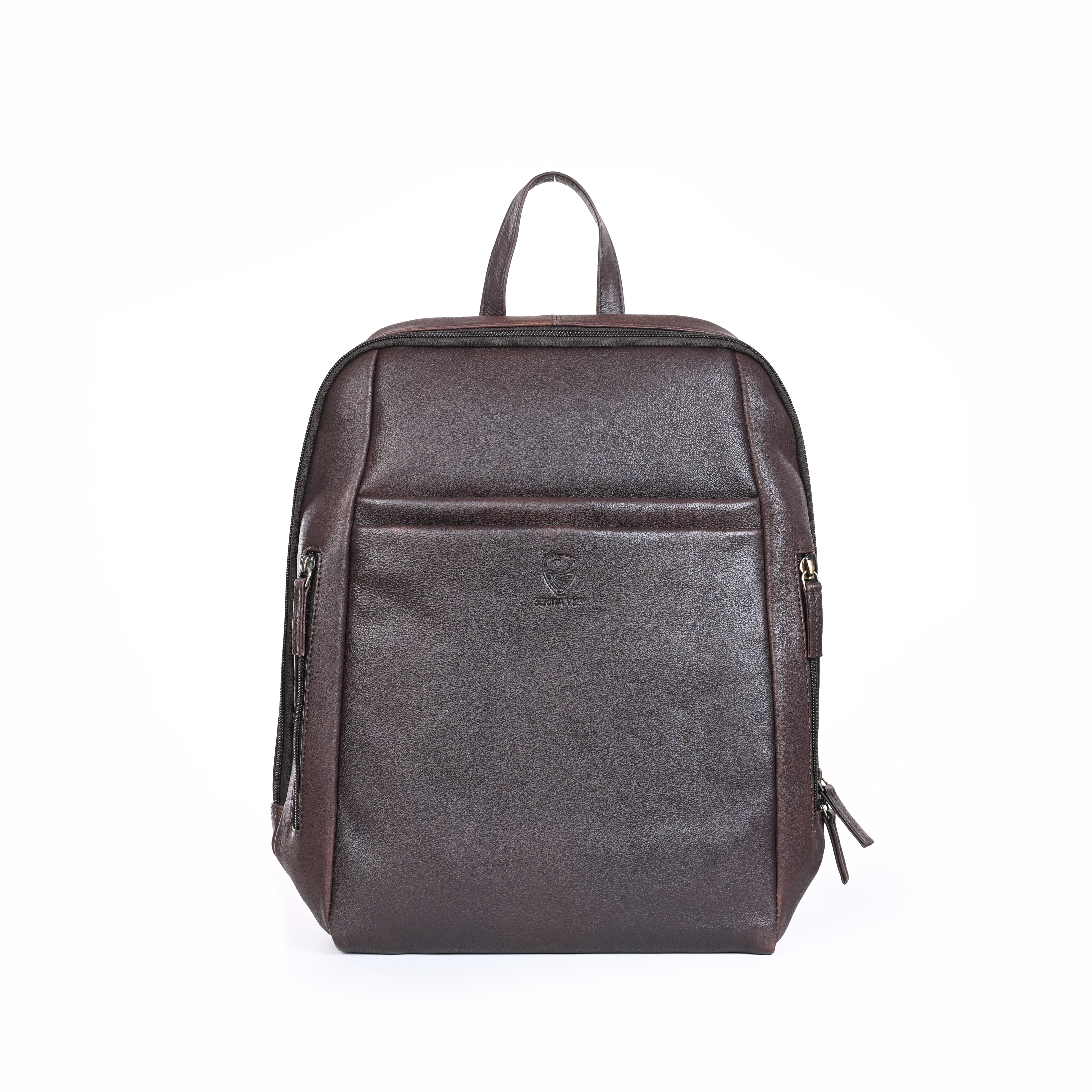 GERMANUS Backpack Ulf from Genuine Leather in Dark Brown